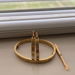 Used Cartier Bracelet and earrings set